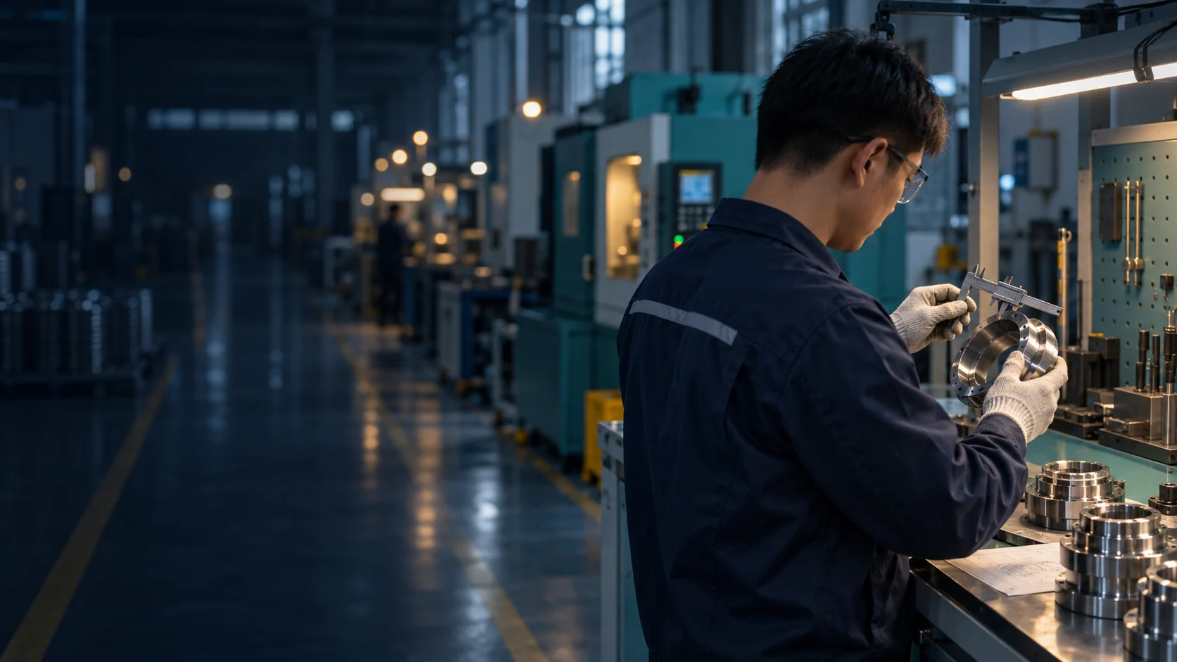 Precision measurement of a metal component